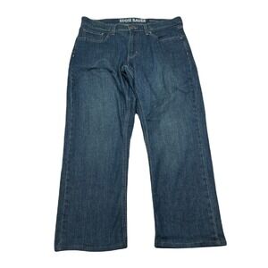 Eddie Bauer Straight Fit Jeans Mens 34x26 Blue‎ Specialty Dyed Denim Pants